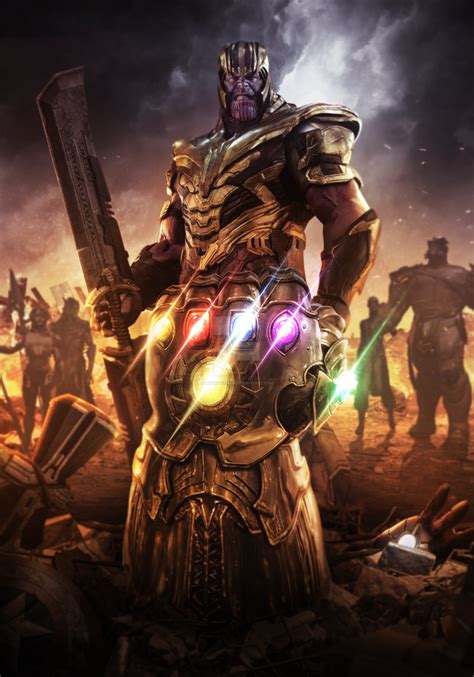 Avengers Endgame Thanos And The Gauntlet By Mizuriofficial On Deviantart