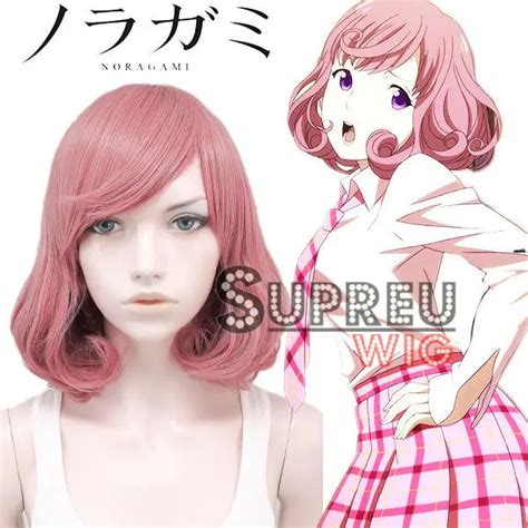 Noragami Stray God Kofuku Ebisu Short Pink Anime Cosplay Hair Wig