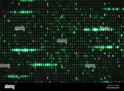 Zero And One Green Binary Digital Code Computer Generated Seamless