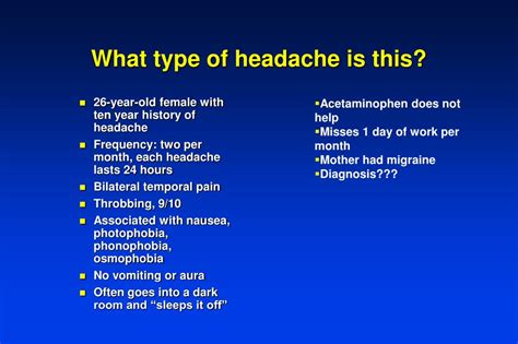 Ppt Living With Headaches Powerpoint Presentation Free Download Id