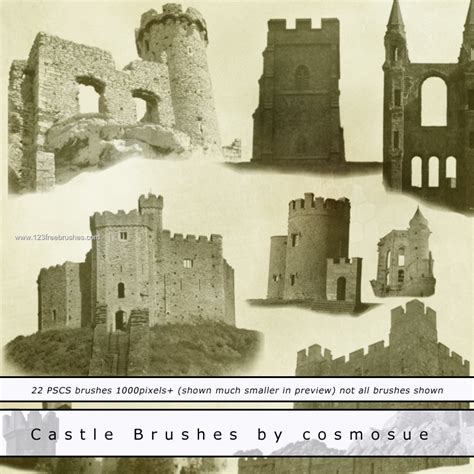 Castle Photoshop Free Brushes 123freebrushes
