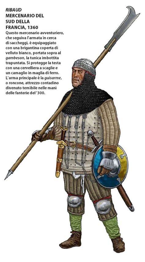 French Mercenary In Italy 1360 Ancient Warfare Medieval Armor