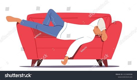 Afternoon Slump Laziness Procrastination Postpone Boredom Stock Vector