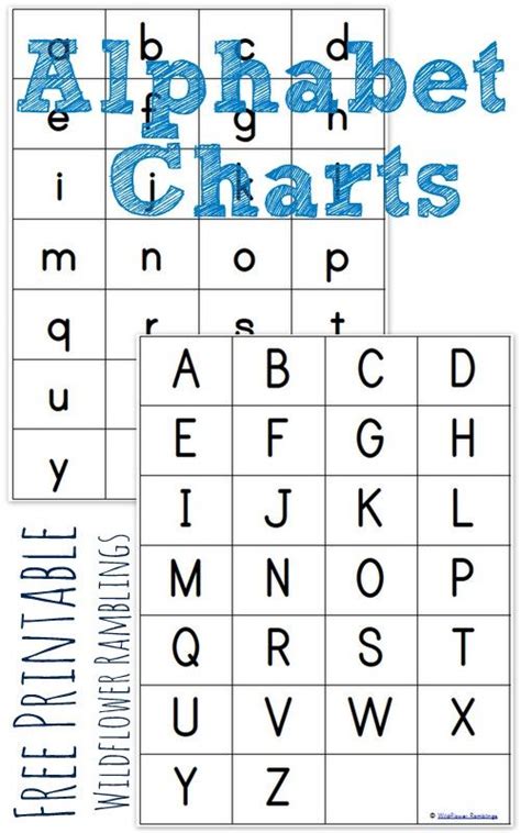 Free Alphabet Charts Alphabet Wall Chart Paperback 9781488928000