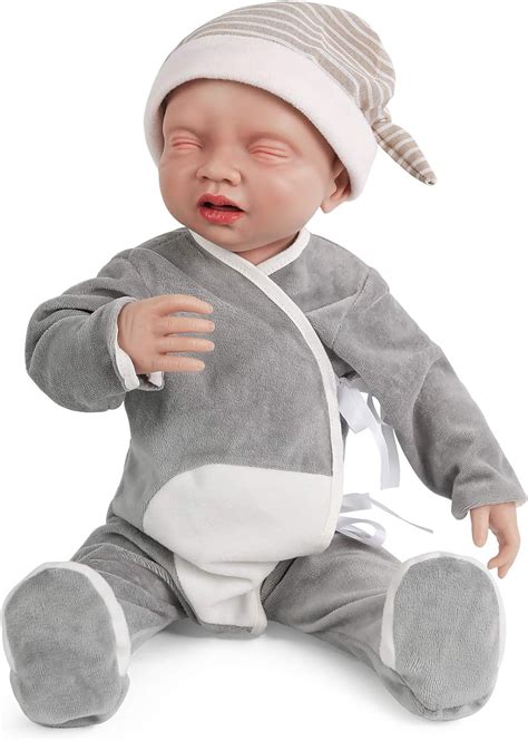 Vollence 20 Inch Full Silicone Baby Dolls With Bone Drinking And Wet