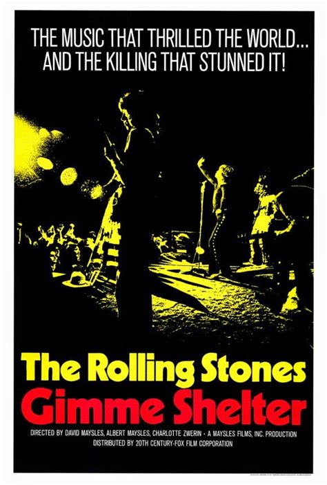 Gimme shelter is a 1970 rockumentary film and concert film, documenting the 1969 american tour by the rolling stones, then hitting their peak as artists. Every 70s Movie: Gimme Shelter (1970)