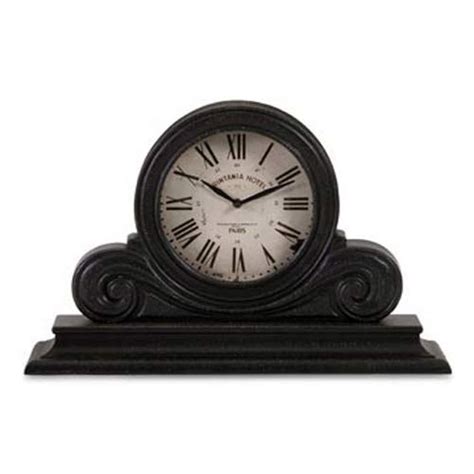 Black Mantle Clock Imax Tabletop And Mantle Clocks Home Decor Mantel