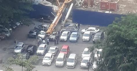 (+603) 2070 3582, (+603) 2302 2222. Crane collapses, crushing five vehicles opposite Dang ...