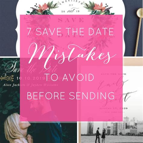 7 Mistakes To Avoid Before Sending Save The Dates In 2023 Diy Save
