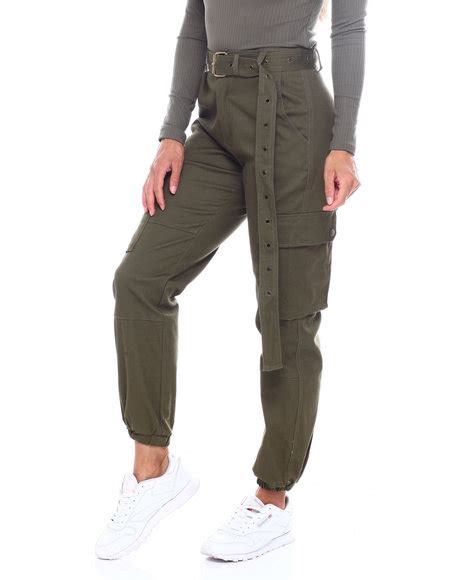 Buy High Waist Cargo Pant Wbelt Womens Bottoms From Fashion Lab Find