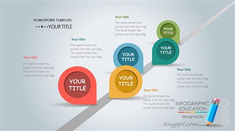 Free Powerpoint Template Timeline With 5 Step Horizontal Timeline