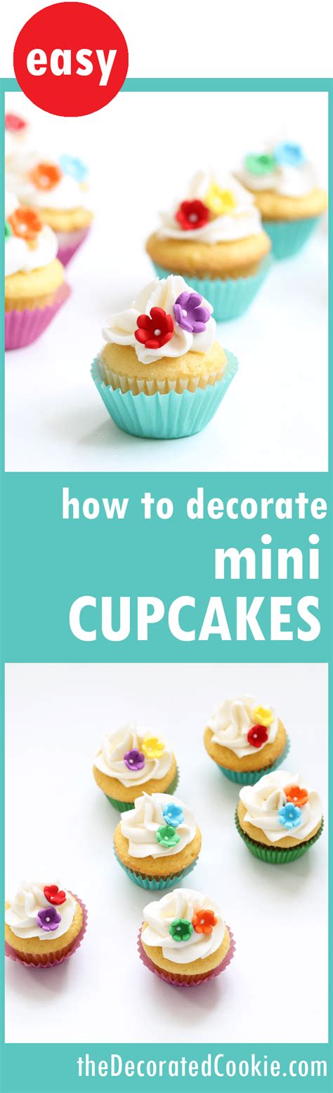How To Decorate Mini Cupcakes The Decorated Cookie