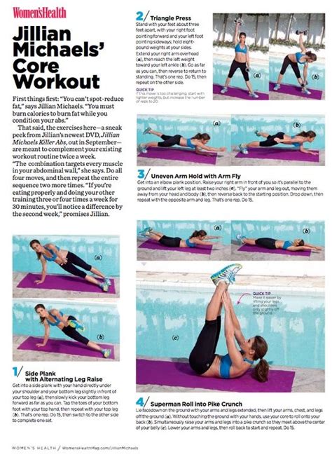 Jillian Michaels Ab Workout For Womens Health Magazine I Was Just