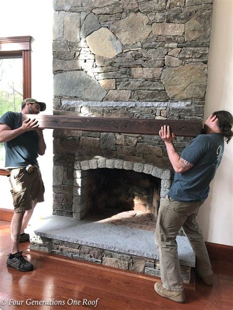 How To Hang A Mantel On A Stone Fireplace