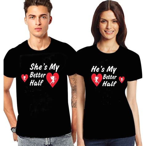 Valentines Day Couple Matching T Shirts Shes My Etsy