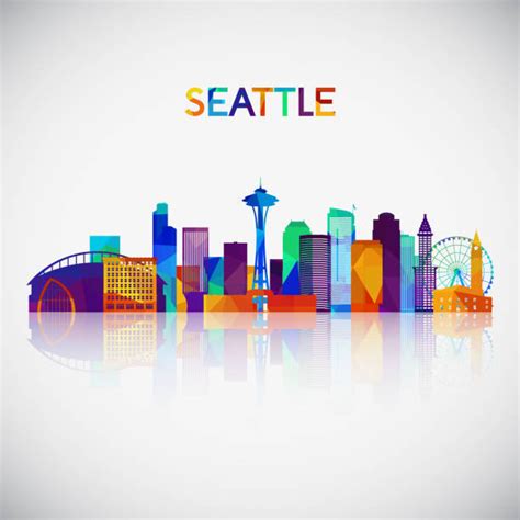 Best Seattle Skyline Illustrations In 2020 Seattle Skyline