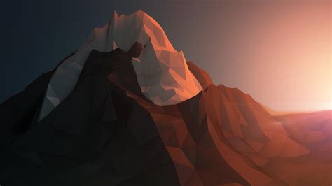Polygon Mountain Wallpaper Digital Art