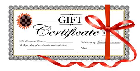 gift certificate templates word excel formats
