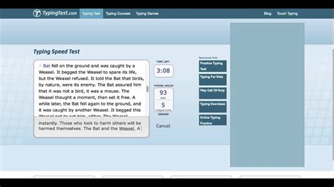 Typingtest Typing Test Aesop S Fables Minutes Youtube