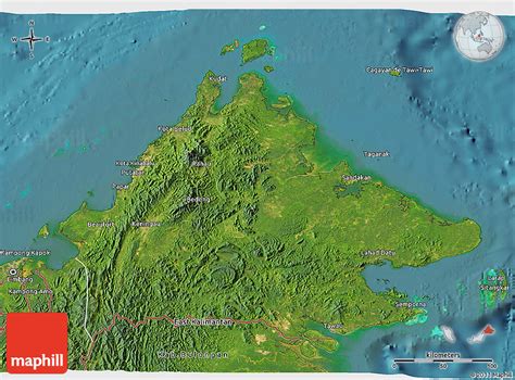 Последние твиты от google maps (@googlemaps). Satellite 3D Map of Sabah