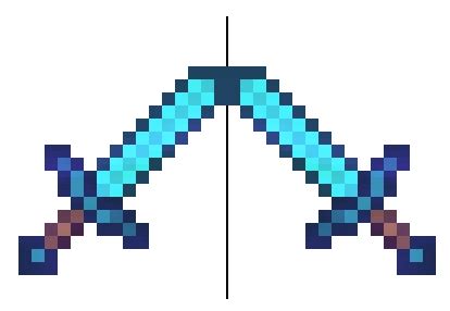 Minecraft Papercraft Enchanted Diamond Sword