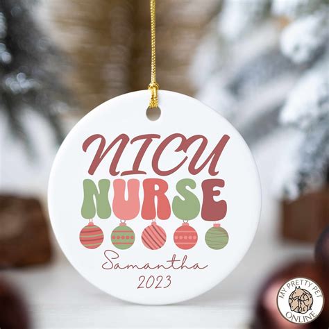 Personalized Nicu Nurse Ornaments Custom Nicu Ornaments Nicu Etsy