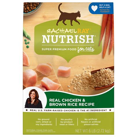 Rachael Ray Nutrish Super Premium Dry Cat Food With Real Meat And Brown