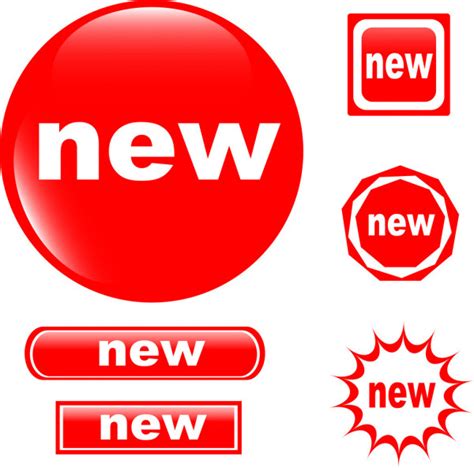 New Button Stock Vectors Royalty Free New Button Illustrations