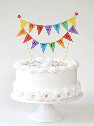 Amazing Buntings Happy Birthday Cake Topper Handmade Bunting Flags