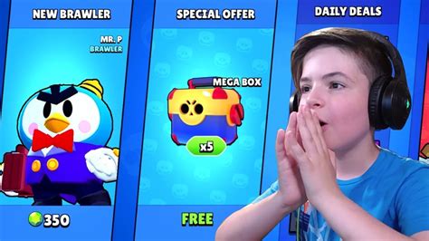 Download brawl stats for brawl stars app on android and ios. FREE MEGA BOXES! UNLOCK Mr.P? - Brawl Stars - YouTube