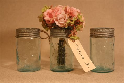 Mason Jar Centerpieces Vintage Mason Jars For Wedding Reception