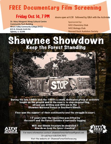 Shawnee Showdown Film Screening Oct 14 7 Pm At Illinois Valley