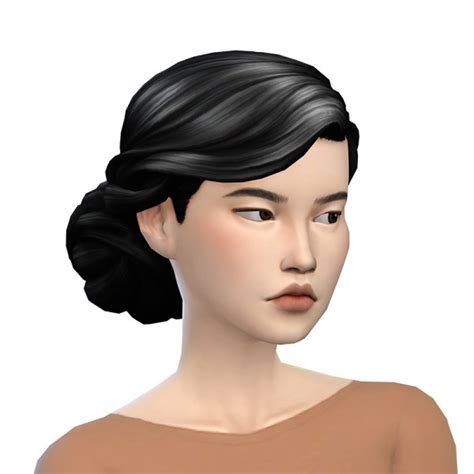 Sims 4 Hairs ~ Deelitefulsimmer Vintage Glamour Updo Hair Recolor