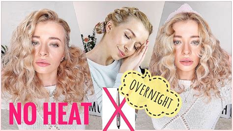 A great way to style short hair and add volume is to curl it. HEATLESS OVERNIGHT CURLS NO HEAT CURLS HAIRSTYLES FOR LONG ...