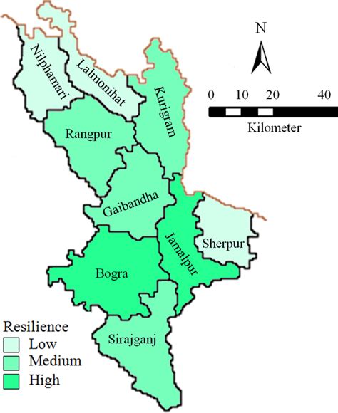 Spatial Distribution Of Composite Livelihood Resilience Index Clri