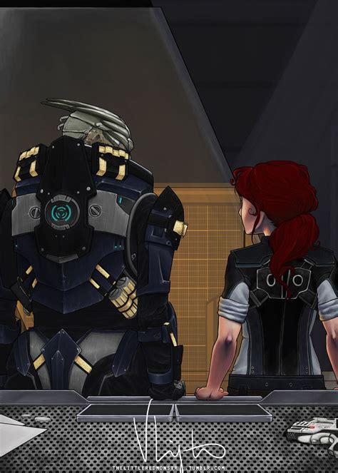Mass Effect Femshep Commander Shepard Me Garrus