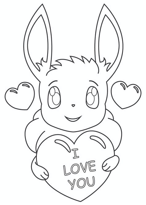 Adorable Eevee Coloring Page Free Printable Coloring Pages For Kids