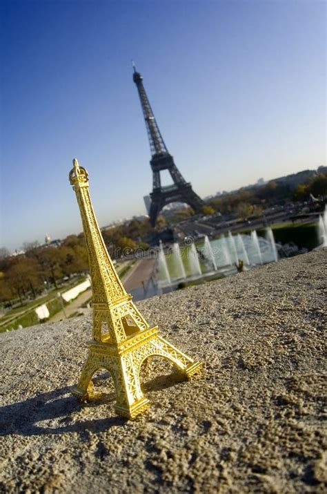 Eiffel Tower Miniature In Front Of Real Tower Picture Image 13791942