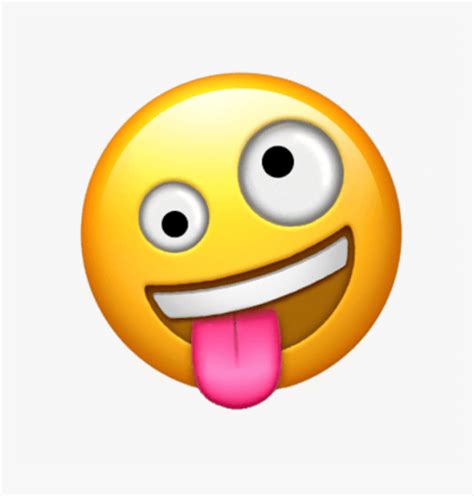 Crazy Face Emoji Hd Png Download Kindpng