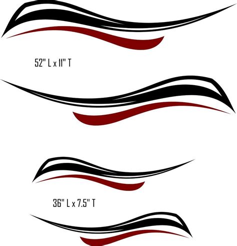 Rv Motor Home Replacement Decals Swoosh Swish Sw08 Rv Decals Truck