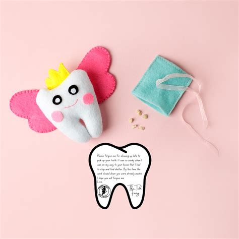 Mini Tooth Fairy Sorry Im Late Notetooth Fairy Apology Etsy