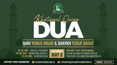 Khatmul Quran And Dua Live 27th Night Ramadan May 8 2021 Youtube