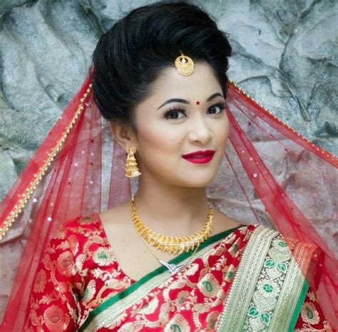Nepali Wedding Tradition Nepal Marriage Bride Makeup Simple Saree Dress Bengali Bride