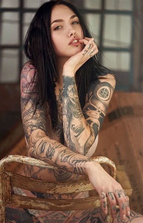 Pin By Sergey Izman On Tattooed Women Girl Tattoos Inked Girls