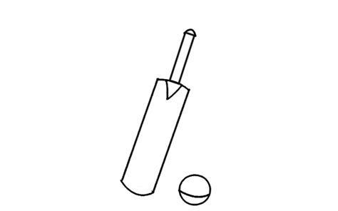 Add the symmetrical fingers below. How to Draw a Bat And Ball? | Step by Step Drawing for Kids