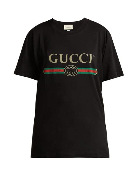 Logo Print Cotton T Shirt Gucci Matchesfashion