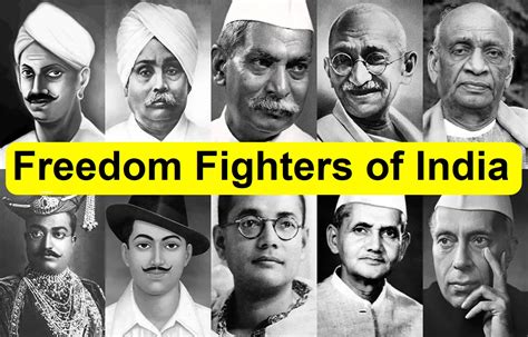 List Of Freedom Fighters Of India Names And Contribution 1857 To 1947