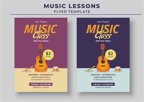 Music Lessons Flyer Template Graphic By Gentle Graphix · Creative Fabrica