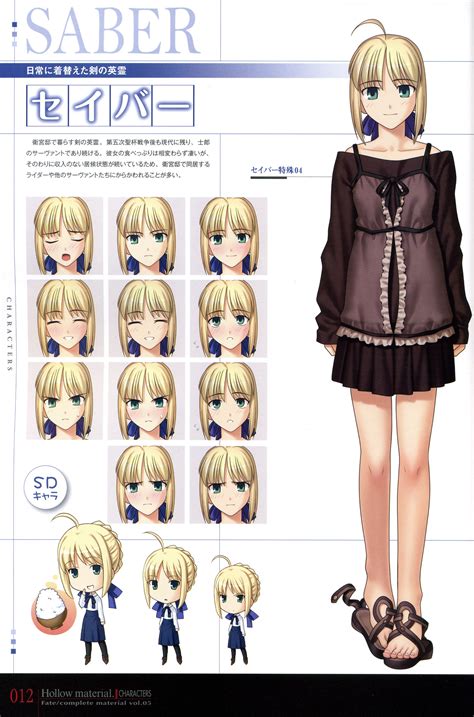 The Character Sheet For Saber Is Shown In Various Poses And Hair Styles