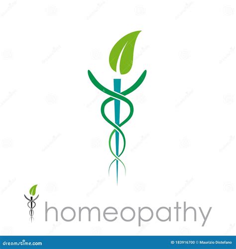 Vector Sign Homeopathy Alternative Medicine Stock Illustration